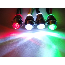 RC Plane LED Lights 1 White, 1 White Flashing, 1 red Flashing and 1 Green Flashing 5mm LEDs for Heli Drone Multi Propeller DJI Phantom