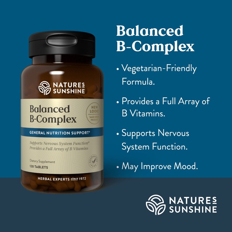Nature's Sunshine Balanced B Complex, 120 Tablets | B Complex
