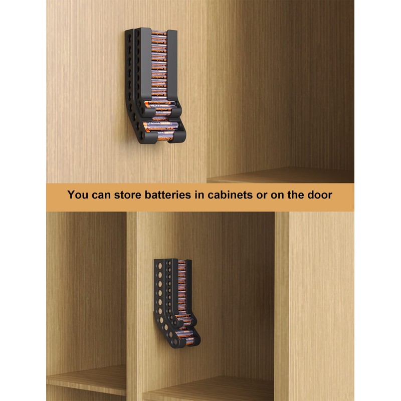 ZZHDESBY Battery Holder Storage Organizer AA & AAA Battery Caddy