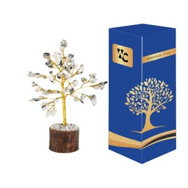 Wonder Care -White Taurmaline Crystal Tree, Home Decoration, Crystals and Healing Stones, Space Crystal Decoration Tree, Crystal Gifts, Gemstone Tree, Thanksgiving Gift