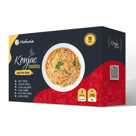 Hethstia Konjac Noodle – Ready-to-Eat Shirataki Angel Hair, Low Carb, Low Calorie, Keto, Vegan, Gluten-Free Asian Ramen, Sugar-Free, Plant-Based, Healthy Instant Meal & Holiday Gift