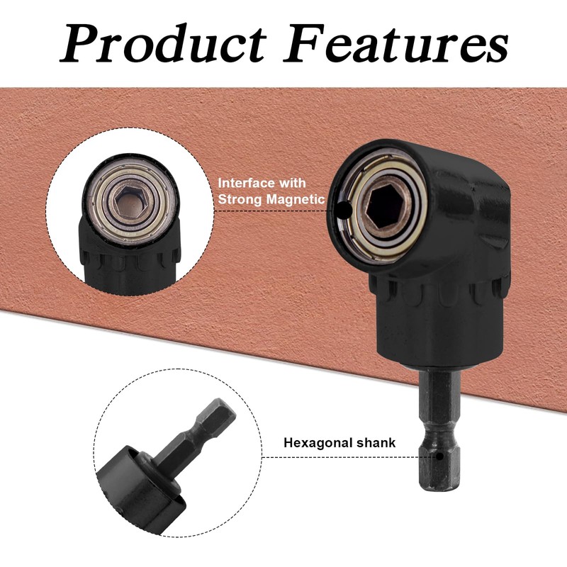 105° Right Angle Drill Attachment (Black)