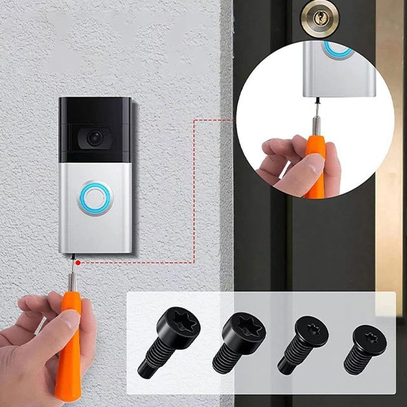 20Pcs Black 4 Size Video Doorbell Screws, Ring Doorbell Screws,