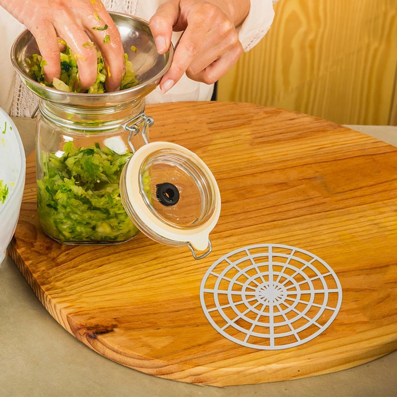 Gatuida 5-Piece Fermentation Set with Vegetable Press Frame, Multifunctional Preserving