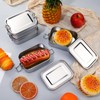 4 Pcs Leak-Proof Lunch Box 550ml Stainless Steel Bento Lunch
