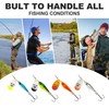 Bombrooster Fish Shape Spinner Baits with Treble Hooks, Wide Blades