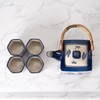 Oriental Dragon Porcelain Square Shaped Tea Set 20 fl oz