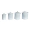 Dollhouse Miniature Canister Set, 4 with Removable Lids, White #IM65573