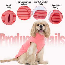 LeleTail 2 Pack Small Dog Sweaters, Warm Stripe Pullover Stretch Fleece Sweater, Winter Fall Pets Coats Sweatshirt, Soft Pet Fleece Vest Pajamas Turtleneck for Dogs, Dachshund, Boston Terrier, Pink S