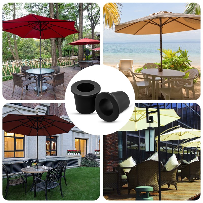 2Pcs Patio Table Umbrella Hole Ring Plug, Silicone Pool Sleeve