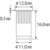 Lobtex Knurling Nut (Thin Head, Steel) Eco Pack, Plate Thickness: