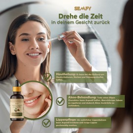 SEMFY Rich Argan Oil for Healthy Skin and Hair - 100% Natural Care from Morocco, 100 ml Cold-Pressed Organic Moroccan Oil, Organic and Vegan Hair Oil without Silicones and Parabens for All Skin Types