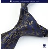 Hisdern TP-01S Men’s Paisley Pattern Necktie and Square Set, Business,