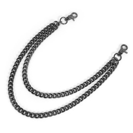 WERFORU Men Women Heavy Duty Wallet Chain Hip Hop Punk Jeans Chain Biker Motorcycle Keychain black