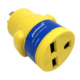 Parkworld 62923 NEMA L14-30P to 6-30R Adapter 4-Prong Generator 30A Locking Plug to Workshop 3-Prong 30A Outlet (Yellow)