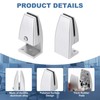 PATIKIL 1.7x1.3x3.6" Desk Divider Support Clamp, 4 Pcs Aluminum Desk