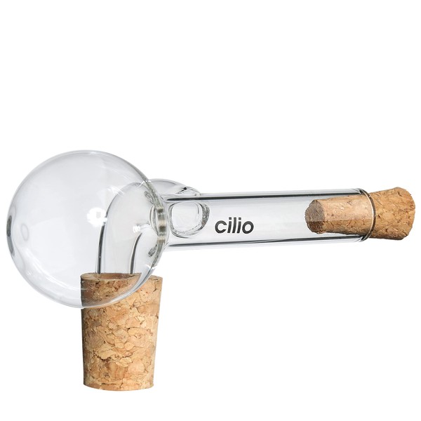 cilio PRECISIO Dosing Pourer for Bottles 2cl Length: 12 cm W: 5.5 cm H: 7 cm Suitable for Openings up to 2 cm for Spirits, Oil and Vinegar Borosilicate Glass and Cork