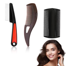 3-piece dandruff comb, hollow tooth comb for dandruff on the scalp, high-quality press hair comb with skin scratching handle, scalp care comb for men and women, lice comb, dandruff comb