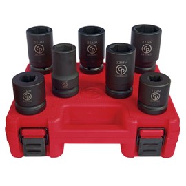 Chicago Pneumatic SS8107WS - 1 Inch Square Drive, Metric, Wheel Service, 6 Point, Impact Socket Set (7 PCS)