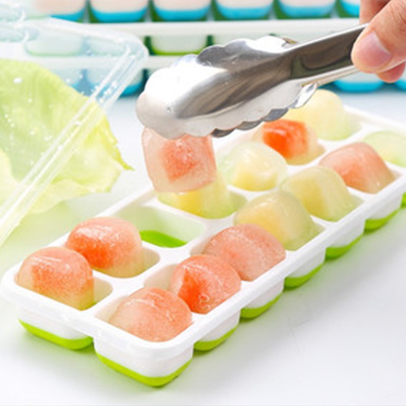 3 Layer Ice Cube Tray Large Capacity Easy Demoulding Pull