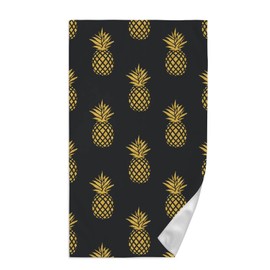 VunKo Summer Fruit Pineapple Kitchen Dish Towel Soft Highly Absorbent Hand Towel Home Decorative Multipurpose for Bathroom Hotel Gym and Spa 15.7 x 27.5 Inches Black
