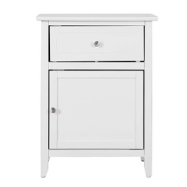 Glory Furniture 1 Drawer /1 Door Nightstand, White