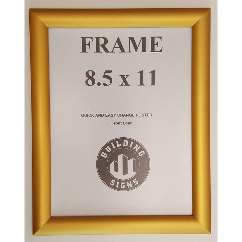 Gold Snap Poster Frame/Picture Frame/Notice Frame 8.5 x 11 Front