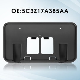 WODHMIEY Soporte de Marco de Placa de Licencia de Parachoques Delantero, Negro Resistente a Altas Temperaturas, para F‑450 F‑550 Super Duty 2005‑2007, con Número de Parte