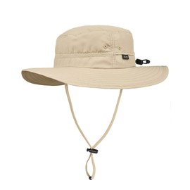 FURTALK Sun Hats for Men Women Packable Wide Brim Summer UV Protection Fishing Hat UPF 50+ Adjustable Chin Strap Bucket Hat Outdoor Khaki