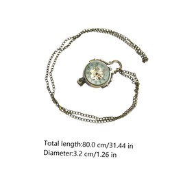 LIFKOME Retro Hollow Ball Necklace Pocket Watch Pendant Mechanical Watch for Men Women