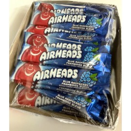 Airheads Blue Raspberry Box 36 Bars Candy Bulk Candies Taffy Airhead Air Head