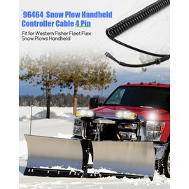 Hulyxayfave Snow Plows Handheld Controller Cable Cord Fit for Western Fisher Fleet Flex 9 Button 4-Pin Square, Replacement 96464