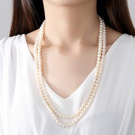 VIKI LYNN 6-7mm AAA Quality Freshwater Cultured Pearl and Freshwater Cultured Pearl Necklace for Women, Freshwater cultured pearl, Freshwater cultured pearl