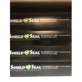 Shield N Seal 11x24 Vacuum Sealing Storage Bag 50pc (5mil, CLR/CLR, SNS2000)