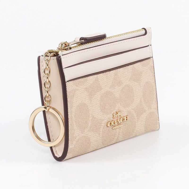 Coach CW870-IMXDM Women's Coin Purse, beige