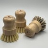 Bamboo Mini Scrub Brush Coconut Bristles Pot Brushes Dish ScrubberPlastic