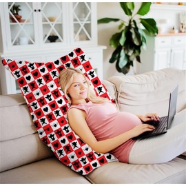 maizi Full Body Pregnancy Pillow Customized Adjustable Pregnancy Pillow Satin Square Support Pillow 34X34 Insert Included Envelope Closure Machine Washable Breathing Comfort Pregnancy Sleep Gift