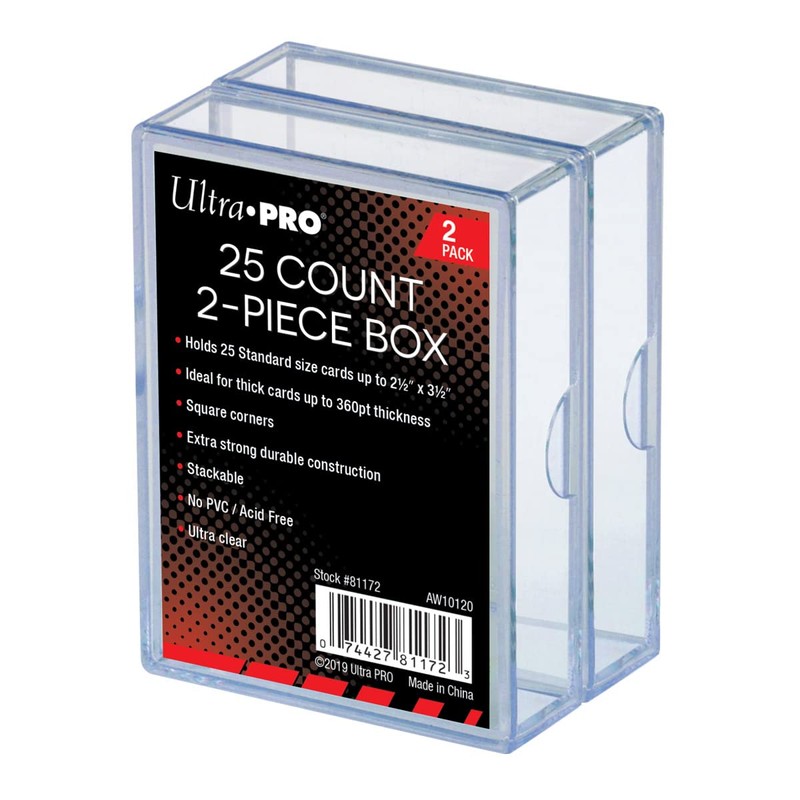 Ultra Pro 25count 2-Piece Plastic Box 2-pack