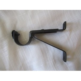 Urbanest Curtain Rod Bracket, Adjustable, Fit 1" Drapery Rod (Black)