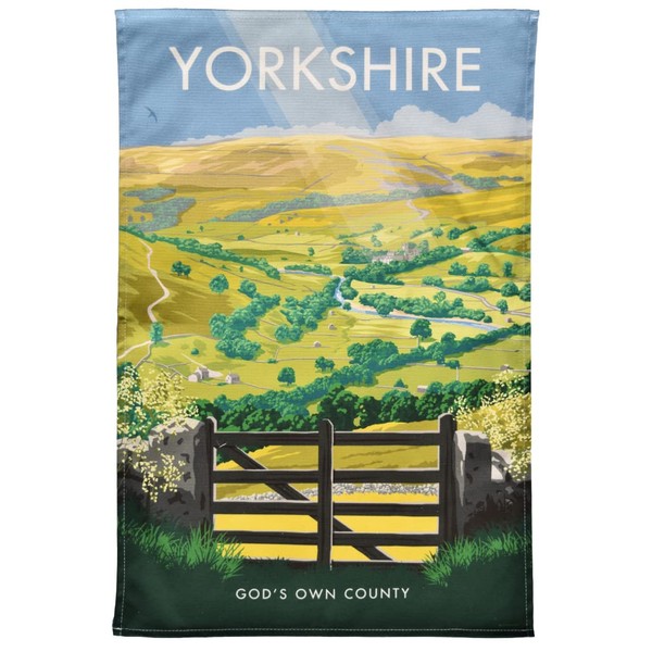 Yorkshire God's Own County Tea Towel