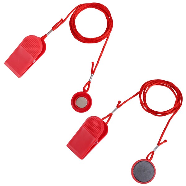 lasuroa 2pcs Universal Treadmill Magnet Safety Keys, 2 Styles Treadmill