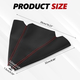 wuyaoyao Car Shift Boot Cover, Leather Gear Shift Knob Dust Cover, Manual Automatic Shifter Boot Sleeve for Protection & Decor, Gear Shift Knob Cover Car Accessories (Carbon Pattern Red Line)