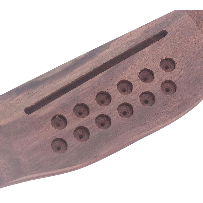 12 String Acoustic Guitar Bridge Replacement 52mm Spacing Rosewood Saddle
