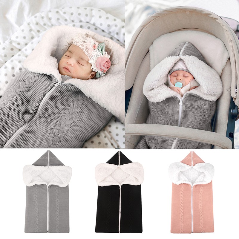 Autumn Winter Baby Warm Blanket Newborn Wrapped Sleeping Bag Stroller