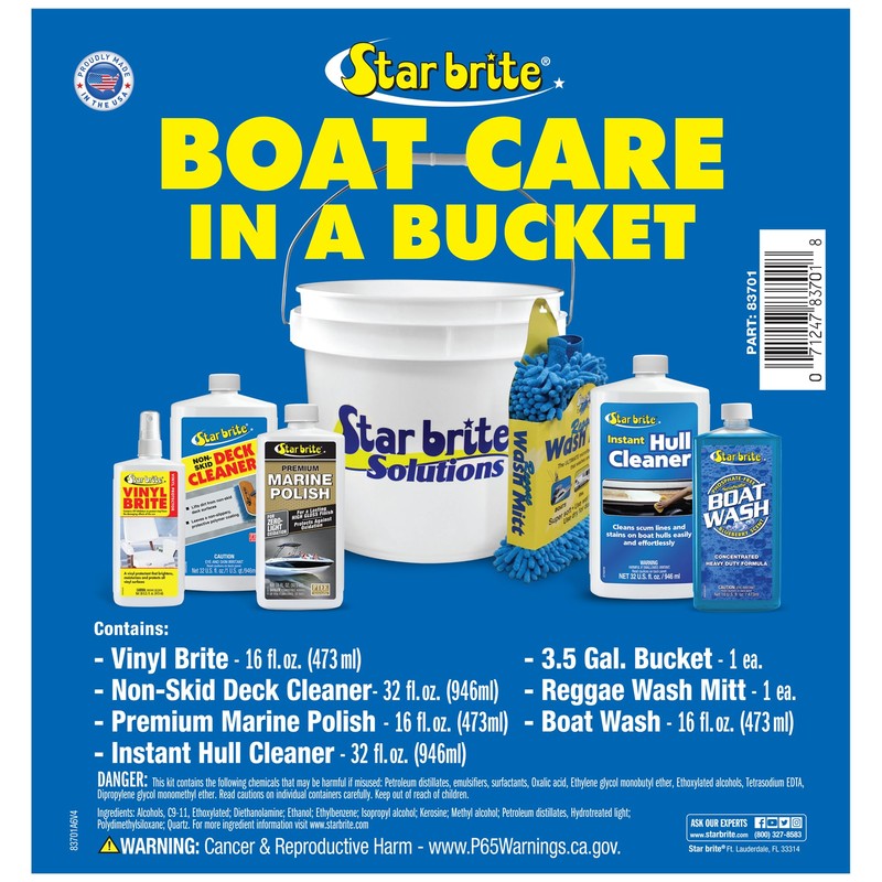 STAR BRITE Complete Boat Care Kit - Unbreakable Vinyl Bucket