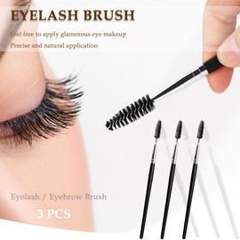 AIVEKE Eyelash Brush - Pack of 3 Eyebrow Brush, Eyebrow Brush, Eyelash Comb, Eyebrow Comb for Modifying Eyebrows and Eyelashes, Multifunctional Makeup Tools