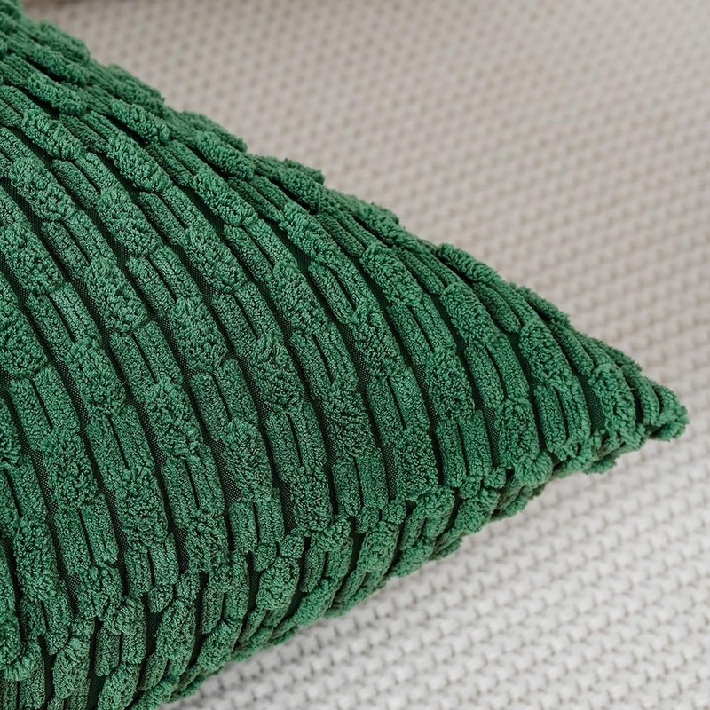 Madizz Set of 2 Decorative Pillow Covers Soft Corduroy Luxury