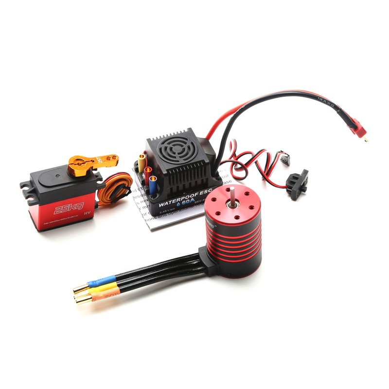 GTSKYTENRC 3650 Brushless Motor 5200KV Waterproof Motor 60A ESC T