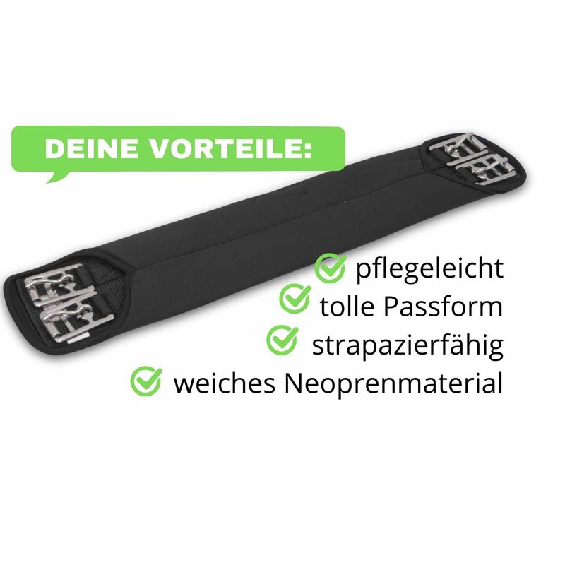 Amesbichler AMKA Neoprene Short Saddle Girth Dressage Girth Black |
