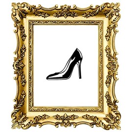 Shoe Heel Fashion Ladies Fashion Girls Room Unicorn Pony Princess Crown Sparkle Lama Magical Holiday Gift Decorating Ideas Girl Boy Bedroom Wall Decal Sticker - Size: 14 Inch x 14 Inch